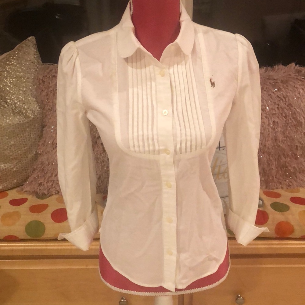 Ralph Lauren White Polo long sleeve